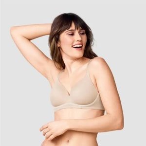 Simply perfect by Warner’s women’s easy size what wire underwire bra beige XL